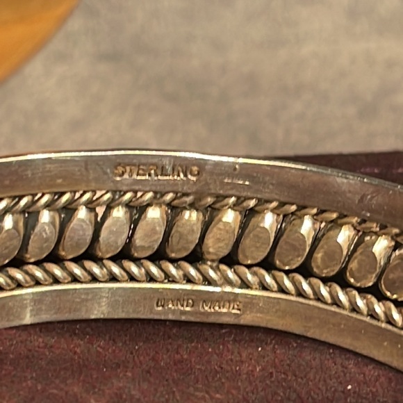 Handmade Sterling Silver Rope Style Bracelet Cuff NWOT - Picture 5 of 13